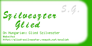 szilveszter glied business card